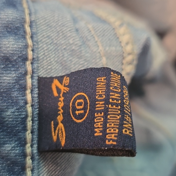 Seven7 Blue Jean Shorts Mid-Length Casual - Picture 3 of 8